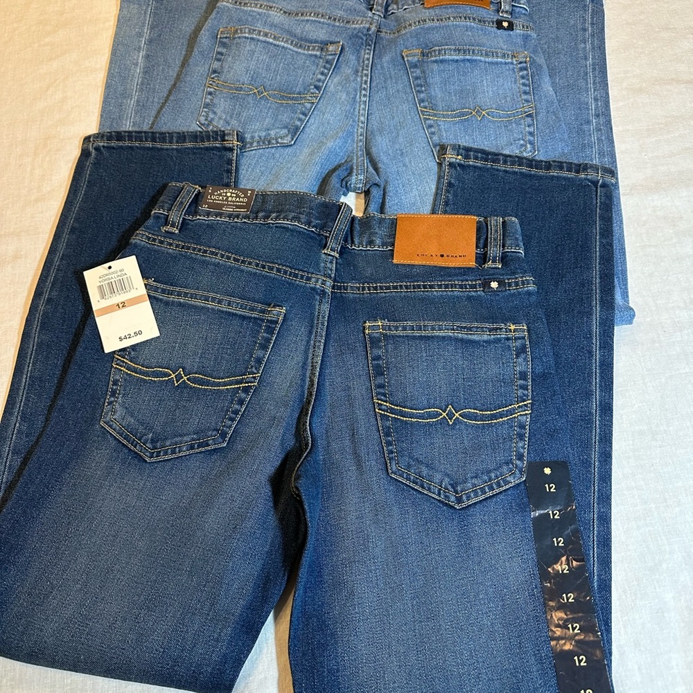2 pairs of Lucky Brand jeans Size12